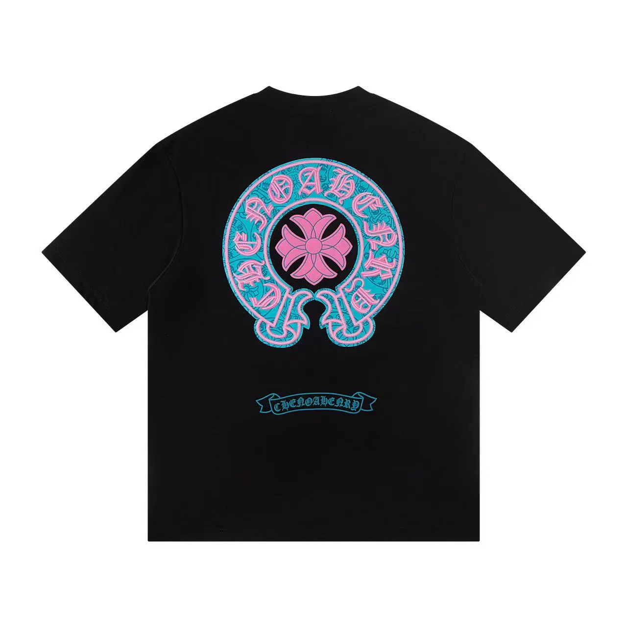 🅿️160 Style: 2025 new Croix Heart short-sleeved T-shirt Material: High version 300g double yarn combed cotton Size: S～XL Color: Black Style number: Z027